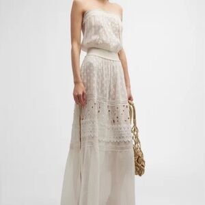 Ramy Brook New York Lucia Dress - Maxi Dress Coverup, Strapless, Embroidered